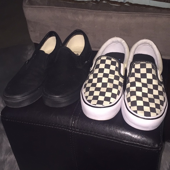 kids size 4 checkered vans